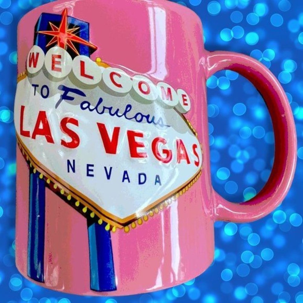 Welcome to Fabulous LAS VEGAS 🎲Novelty Souvenir Coffee ☕ 2D Mug Cup Latte